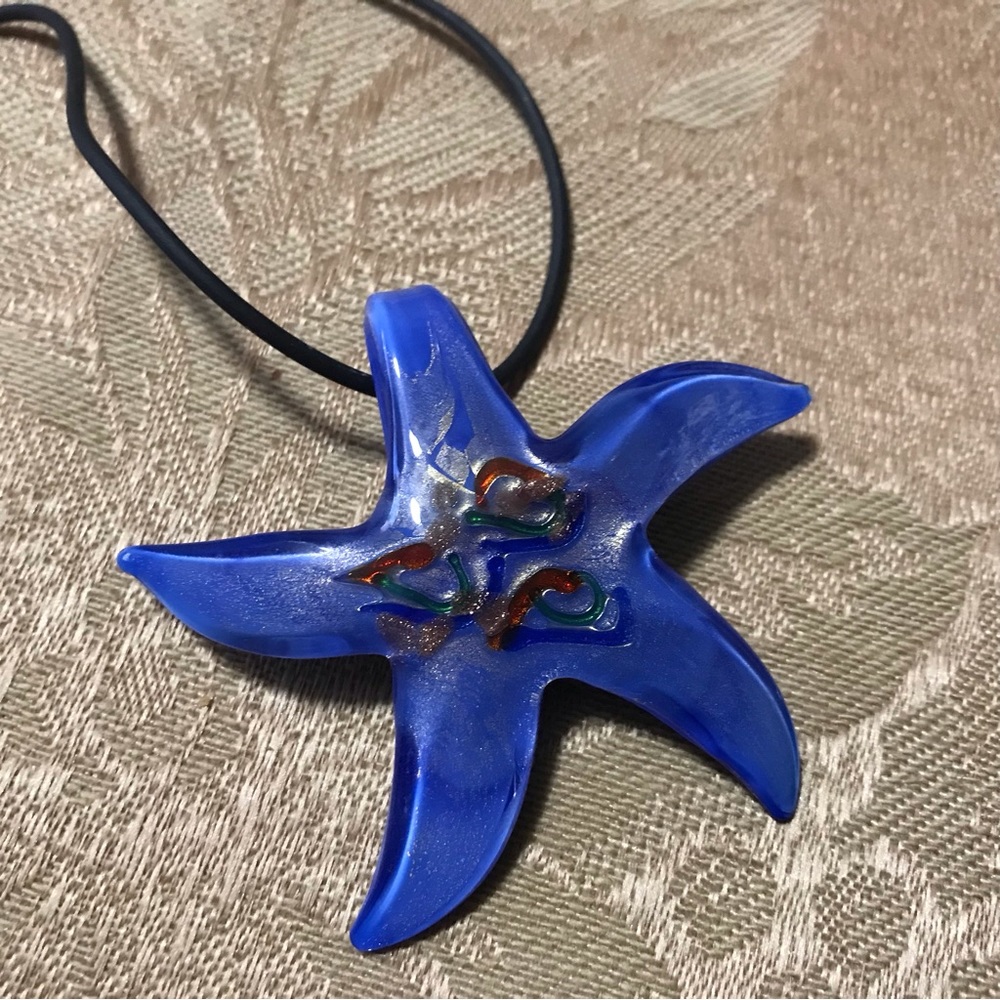 Art Glass Starfish Pendant
